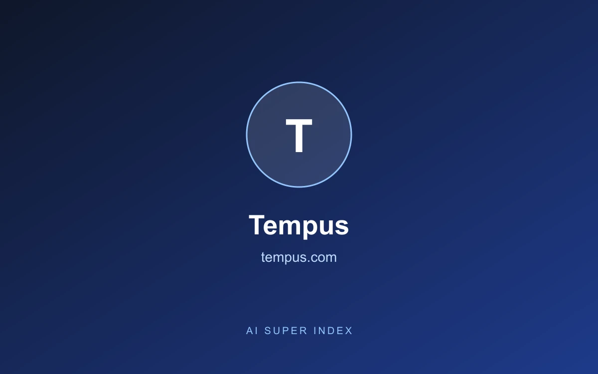 Tempus homepage screenshot