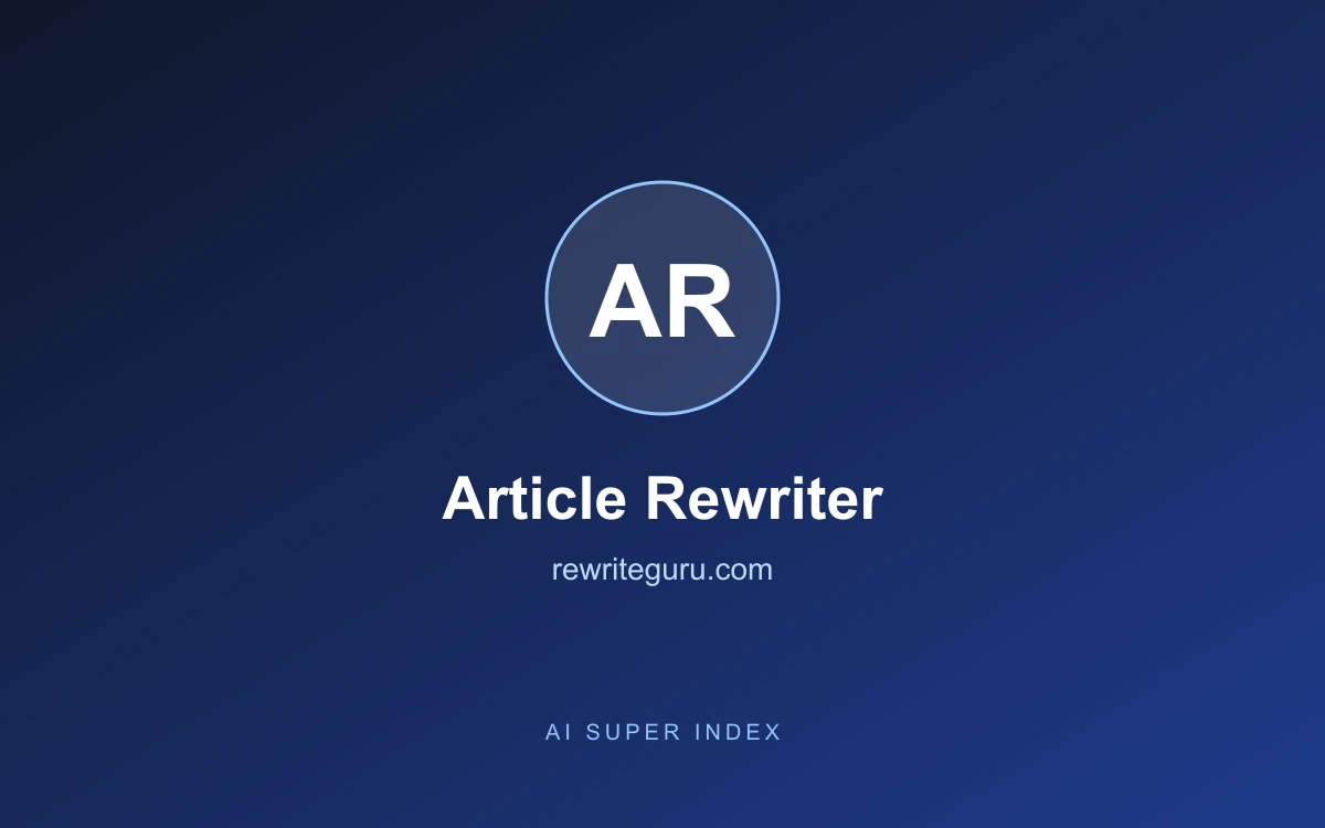 Article Rewriter homepage screenshot