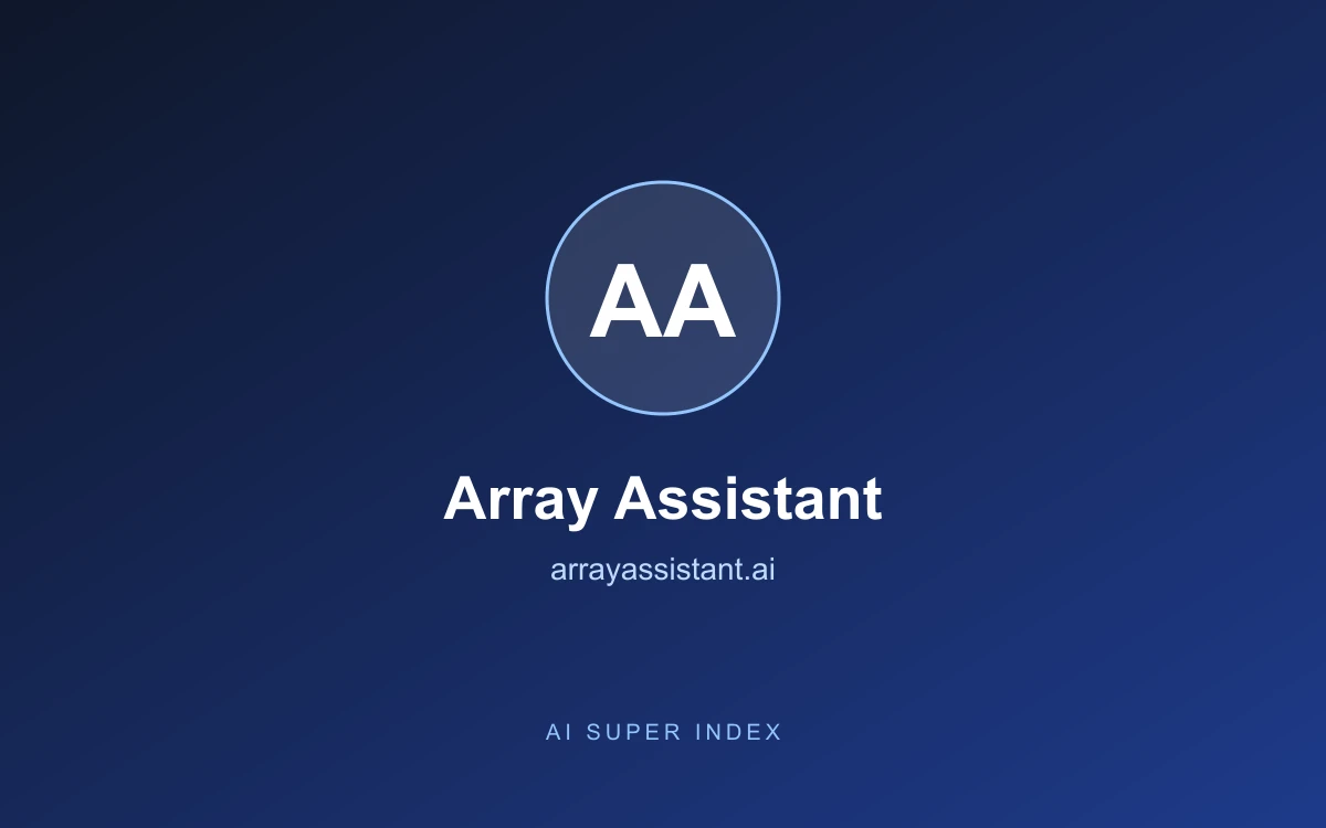 Array Assistant homepage screenshot