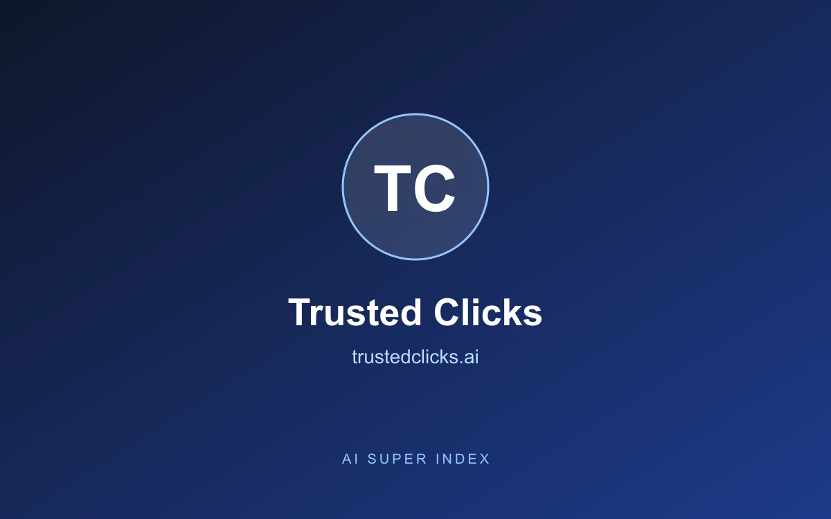 Trusted Clicks homepage screenshot