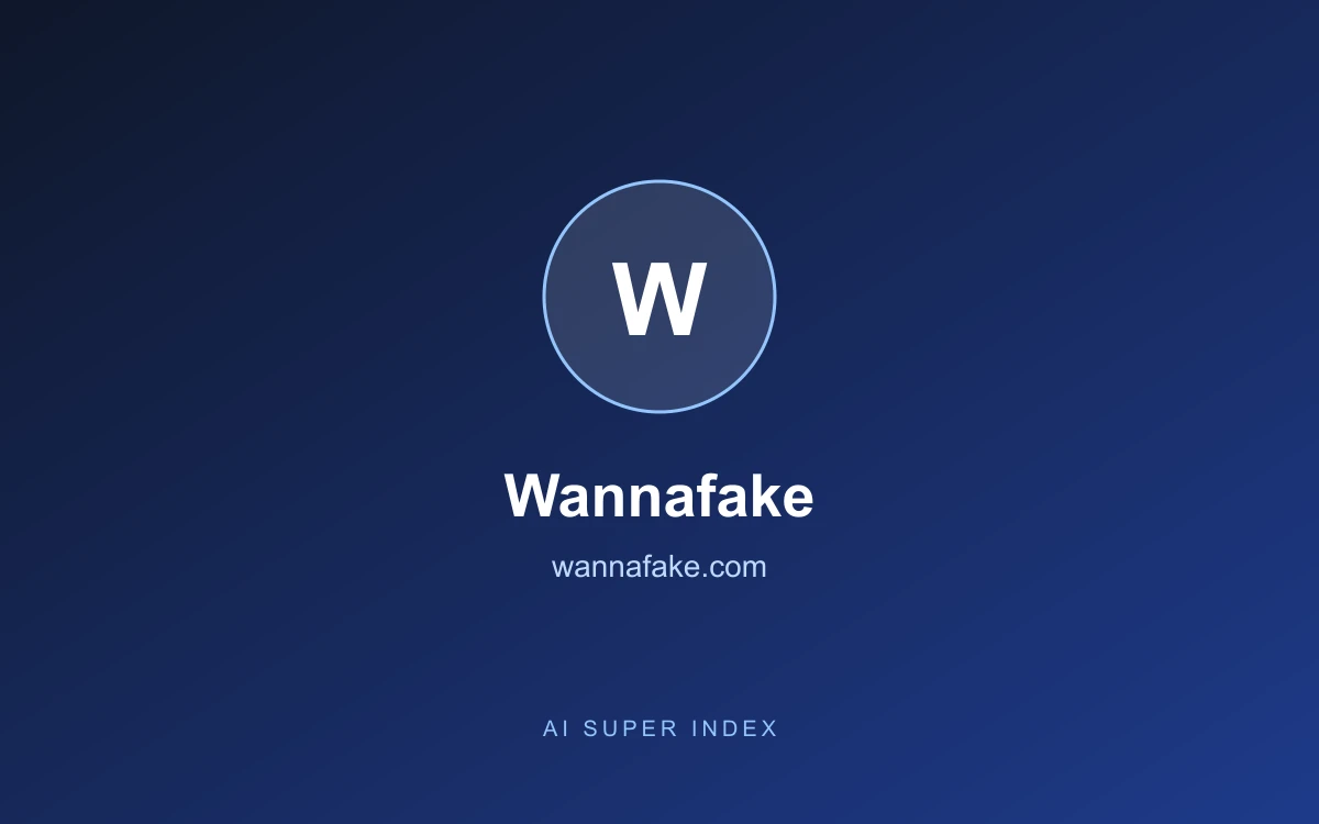 Wannafake homepage screenshot