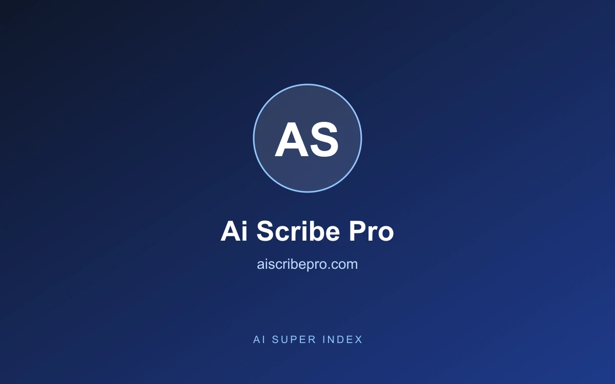 Ai Scribe Pro homepage screenshot