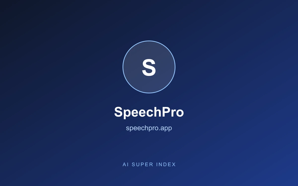 SpeechPro homepage screenshot