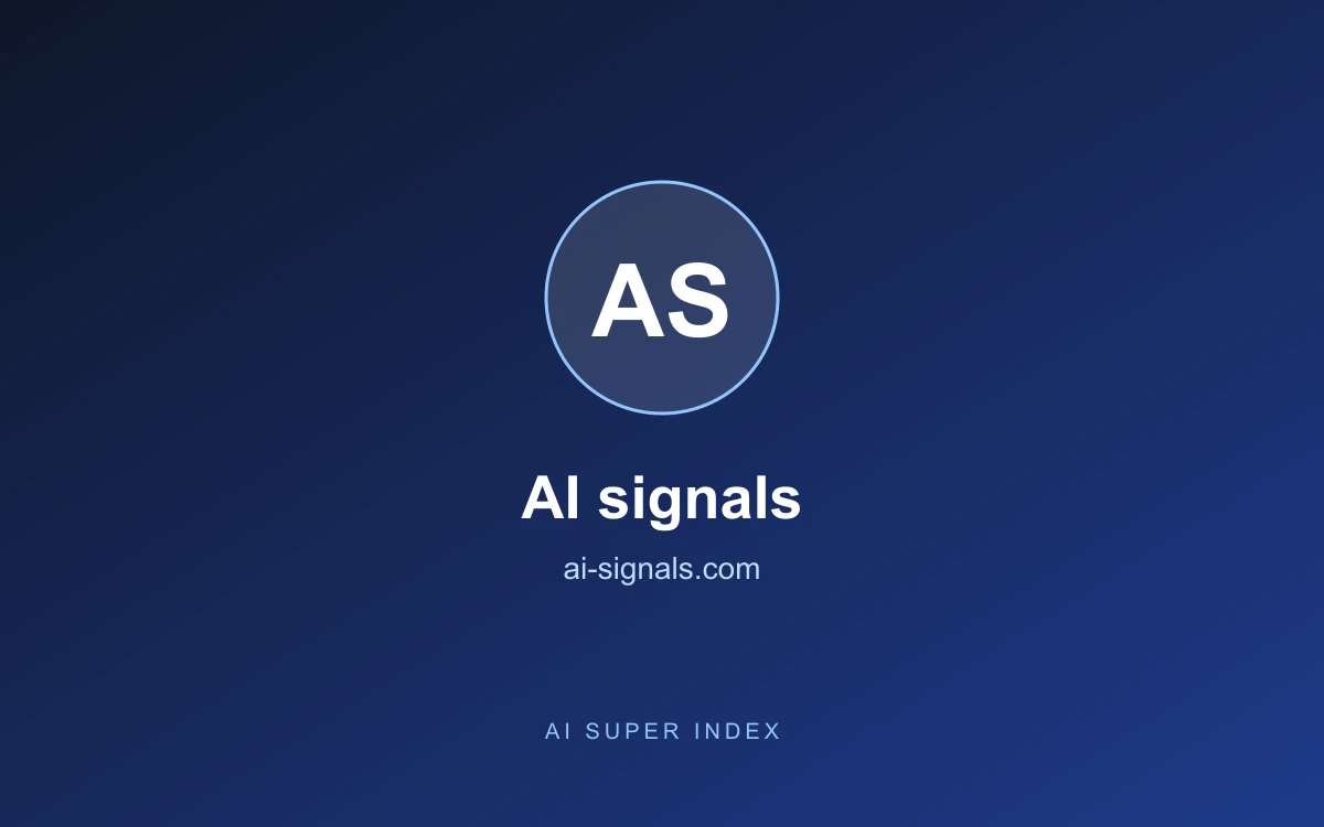 AI signals homepage screenshot