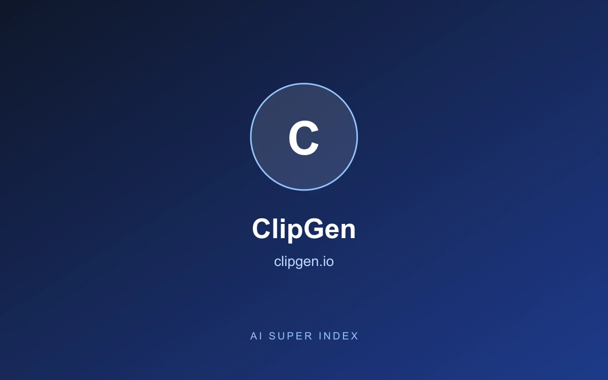 ClipGen homepage screenshot