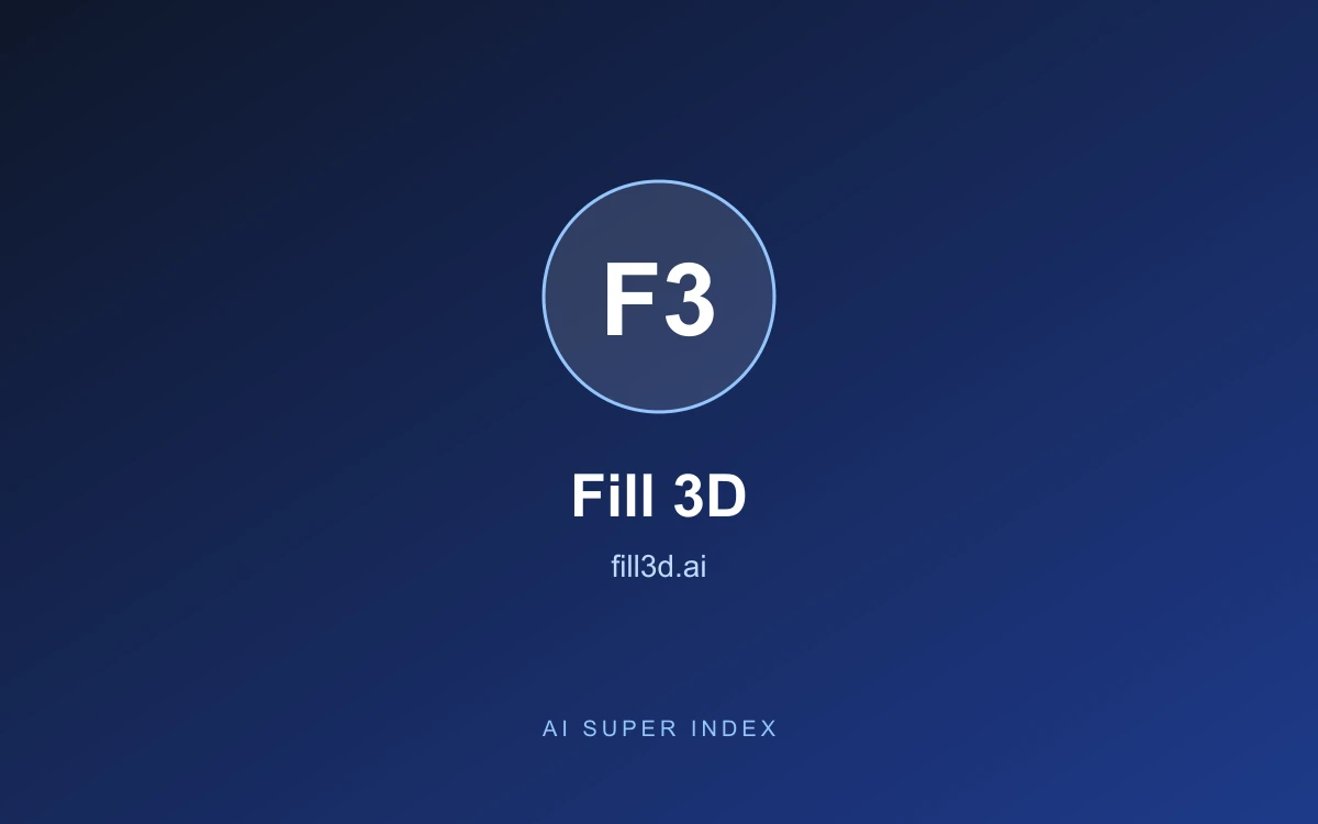 Fill 3D homepage screenshot