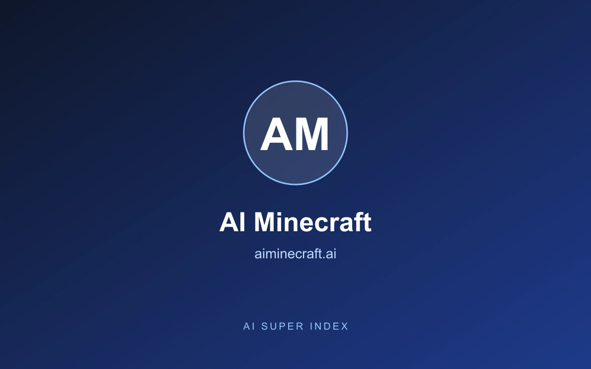 AI Minecraft homepage screenshot