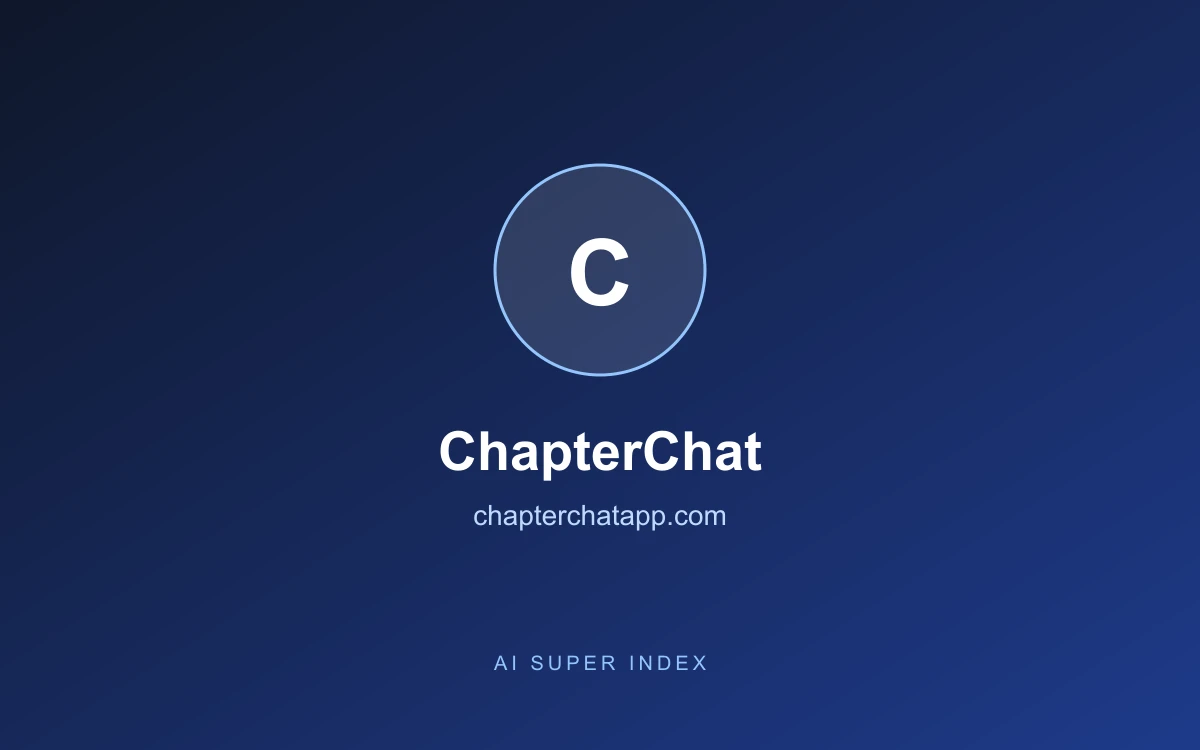 ChapterChat homepage screenshot