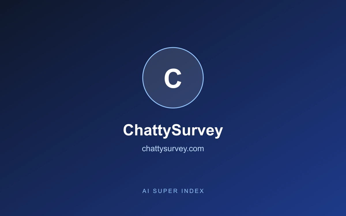 ChattySurvey homepage screenshot