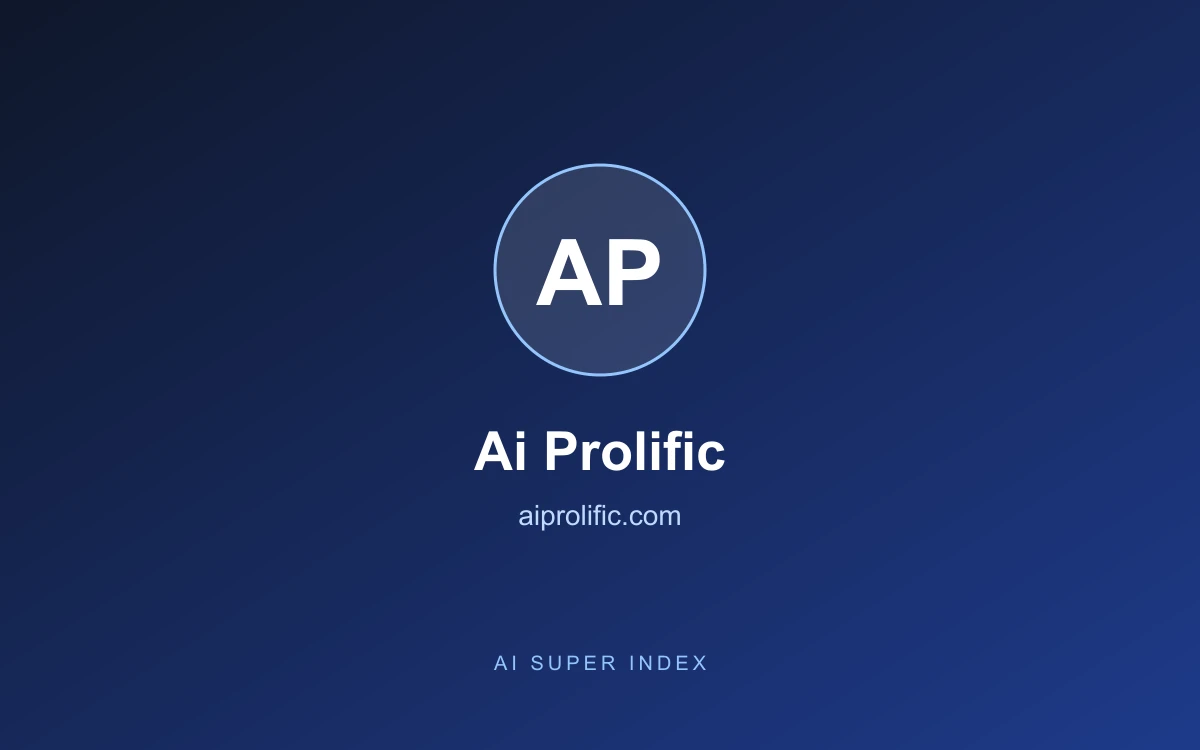 Ai Prolific homepage screenshot