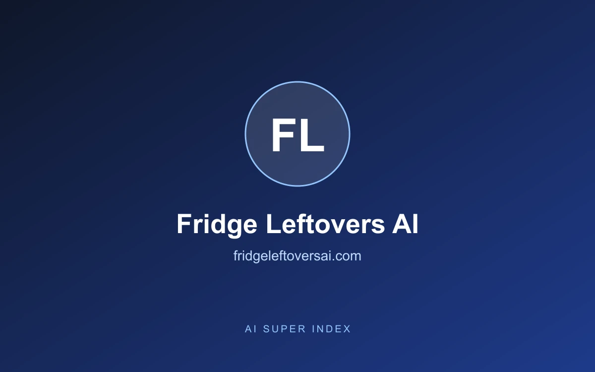 Fridge Leftovers AI homepage screenshot