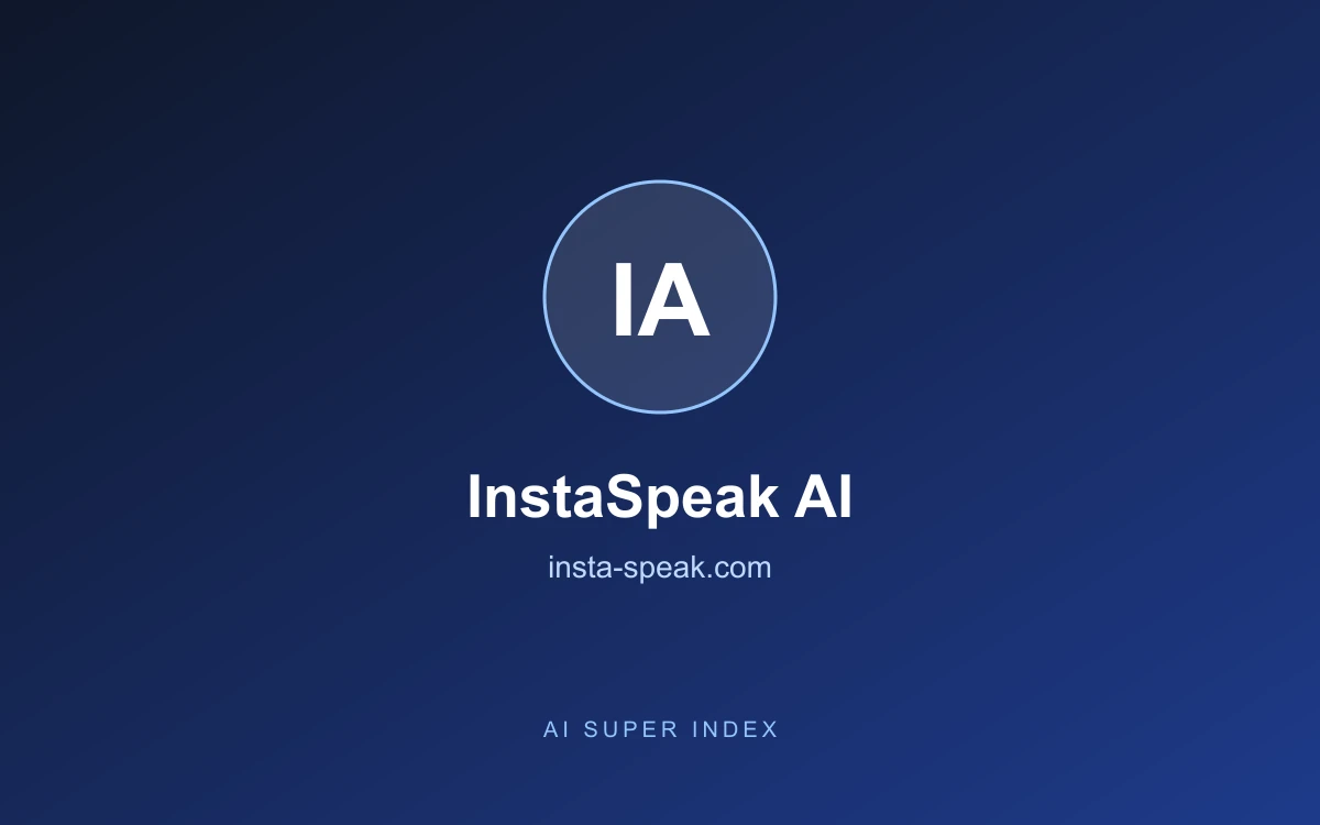 InstaSpeak AI homepage screenshot