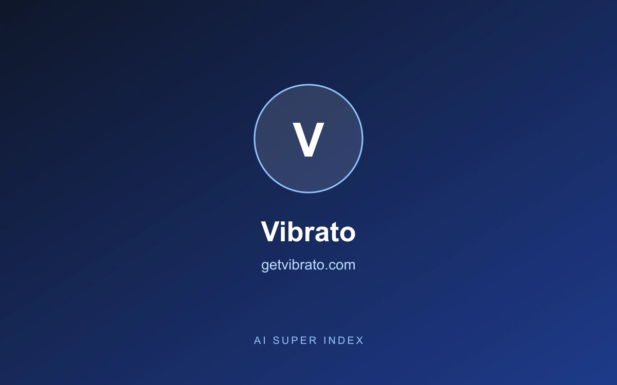Vibrato homepage screenshot
