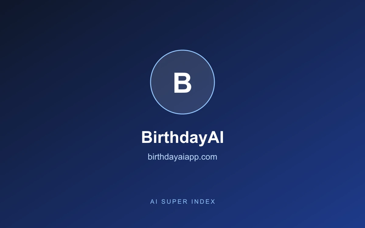 BirthdayAI homepage screenshot