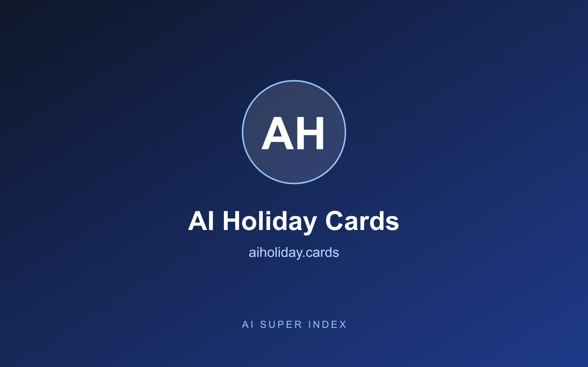 AI Holiday Cards homepage screenshot